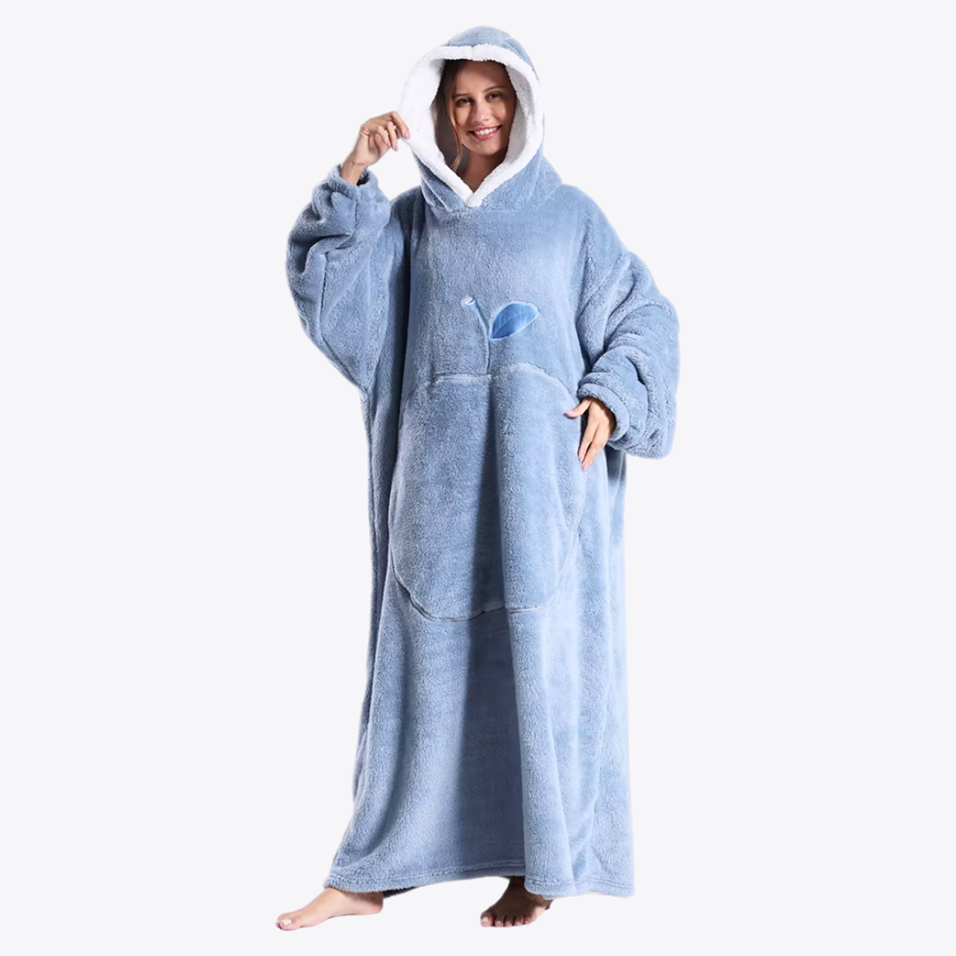 CMF Women Wearable Blanket Hoodie Warm And Cozy Long Fleece Velvet Oversized Sweatshirts