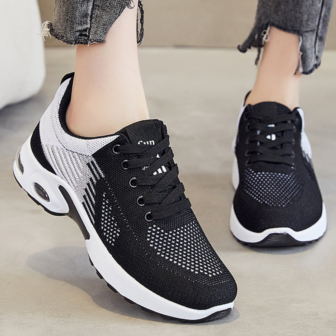 CMF Women Orthopedic Shoes Breathable Air-cushioned Arch-support Casual Sporty Flying Weave