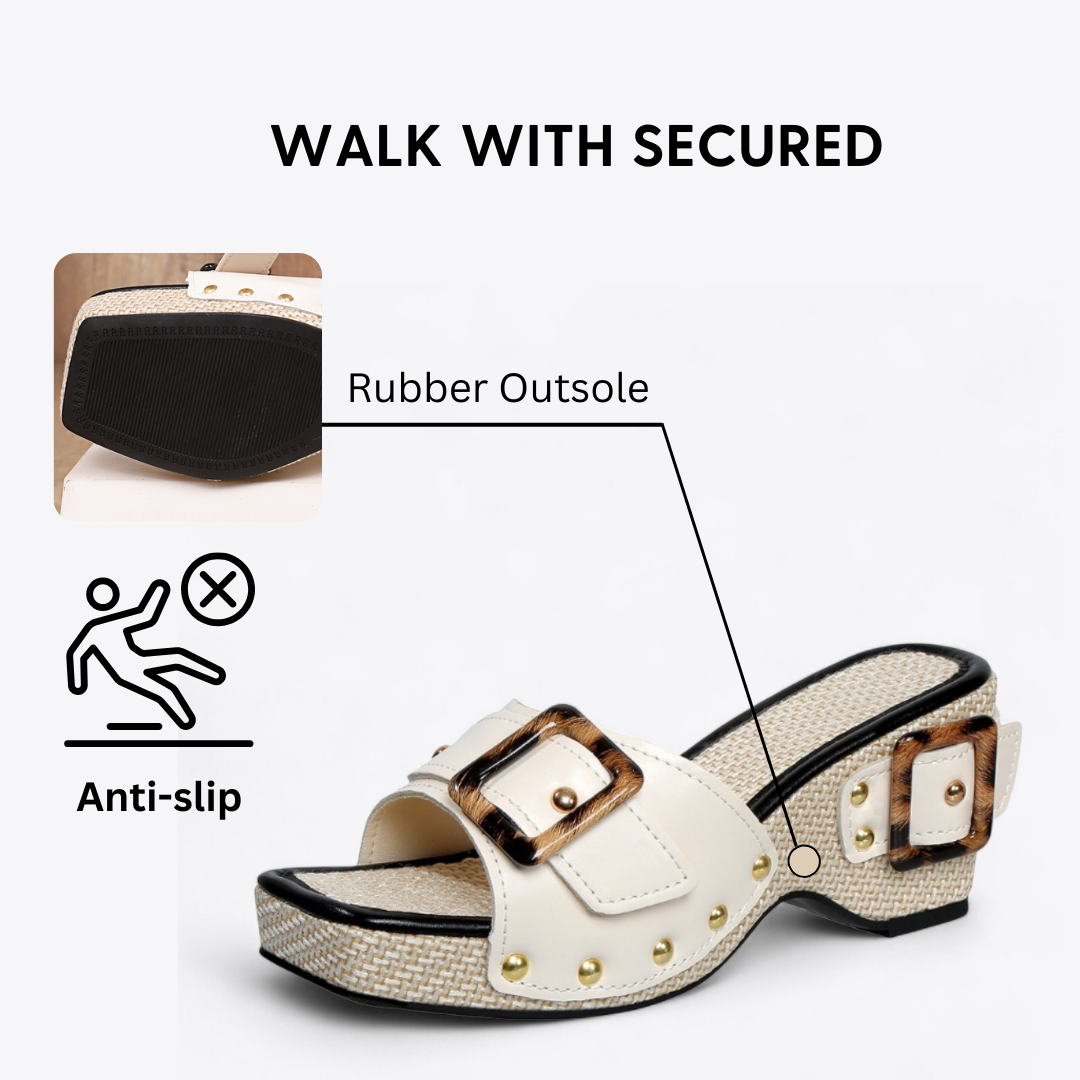CMF Women Sandals Comfortable PU Leather Platform Wedge Heels Buckle Styles Summer Beach