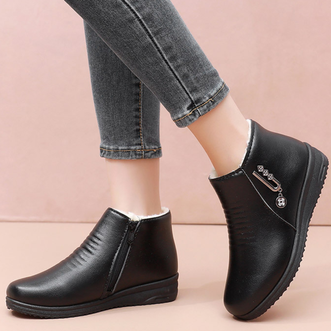 winter boots dress CMF Women Orthopedic Winter Boots Arch-support Waterproof Warm Fur – Comofeet