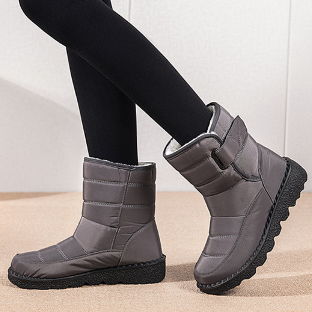 CMF Orthopedic Women Boots Waterproof Fabric Fur Lined Snow Comfortable Ankle Boots