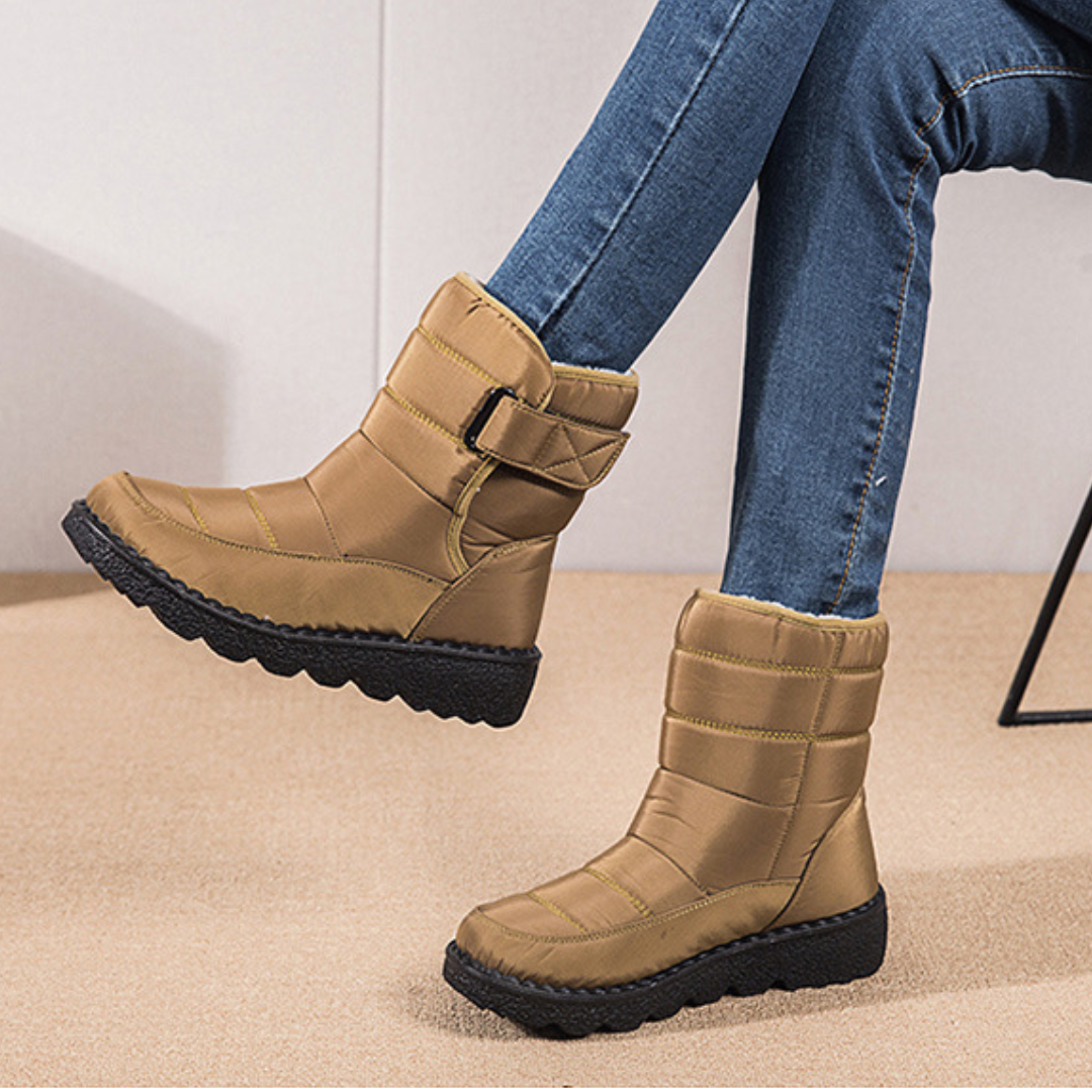 CMF Orthopedic Women Boots Waterproof Fabric Fur Lined Snow Comfortable Ankle Boots