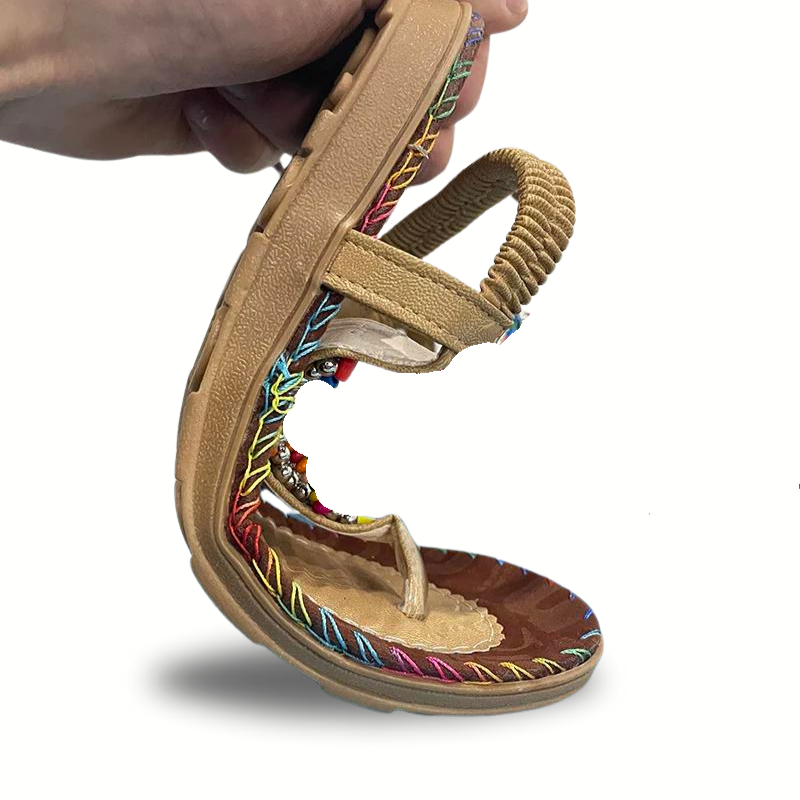 CMF Women Orthopedic Sandals Bohemian Style Clip Toe Summer Soft Bottom Beach Sandals