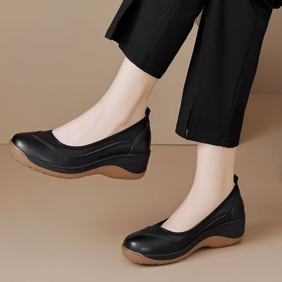 CMF Women Orthopedic Shoes Arch-suppport Comfortable Leather Slip-on E – Comofeet CMF Women Orthopedic Shoes Arch-suppport Comfortable Leather Slip-on E – Comofeet