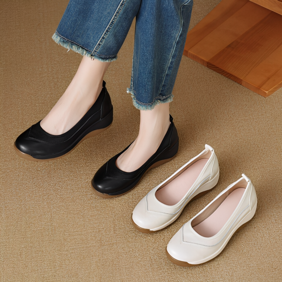 CMF Women Orthopedic Shoes Arch-suppport Comfortable Leather Slip-on Elegant Dress Shoes