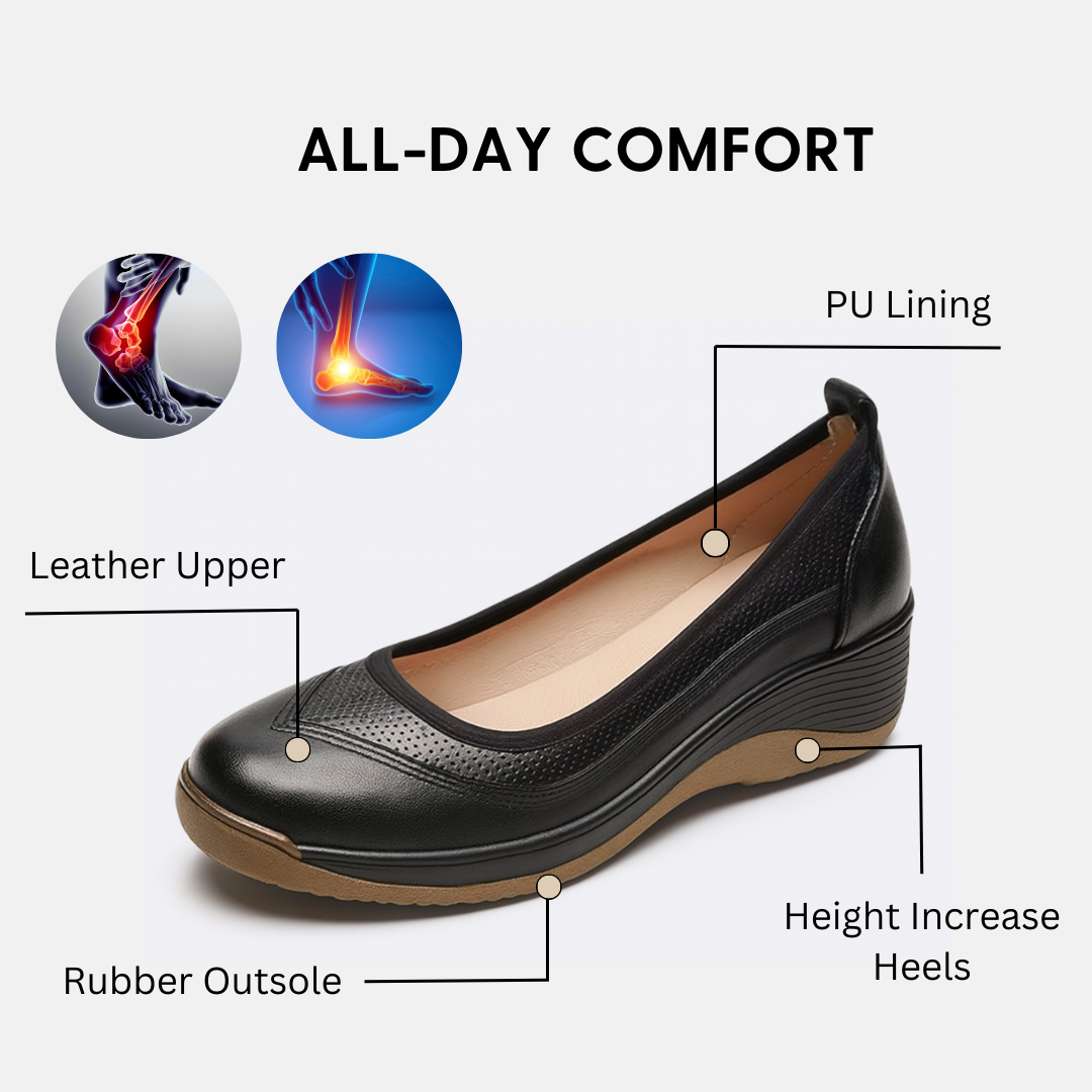 CMF Women Orthopedic Shoes Arch-suppport Comfortable Leather Slip-on Elegant Dress Shoes