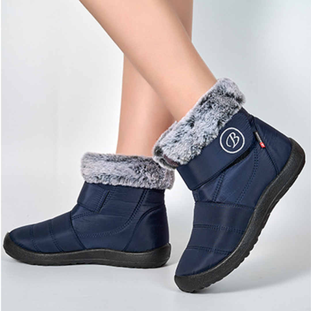 CMF Women Orthopedic Snow Boots Arch-Support Waterproof Plush Warm With Strap