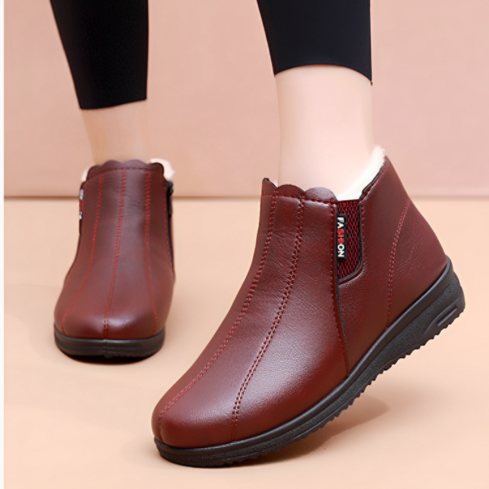 CMF Women Orthopedic Winter Boots Arch-support Warm Waterproof Non-slip Side Zipper