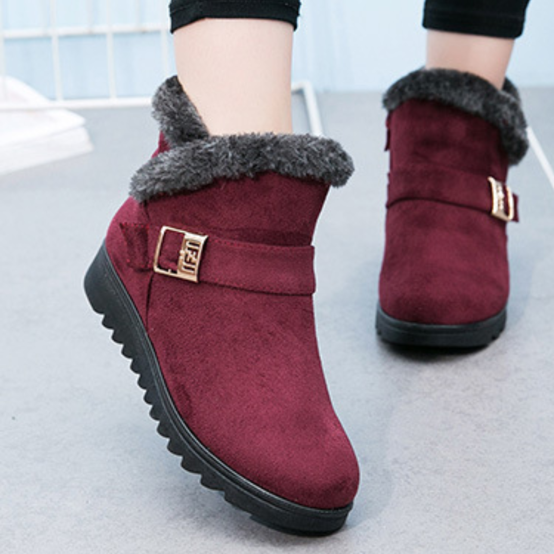 CMF Women Orthopedic Ankle Boots Arch-support Fur Lining Super Warm Winter Comfortable