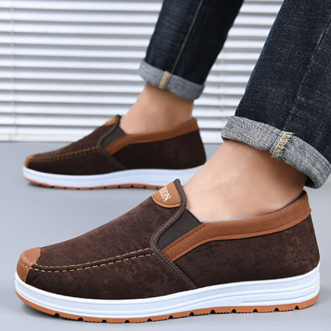 CMF Women Orthopedic Loafers Comfortable Arch-support Warm Anti-slip Fur Snow Shoes