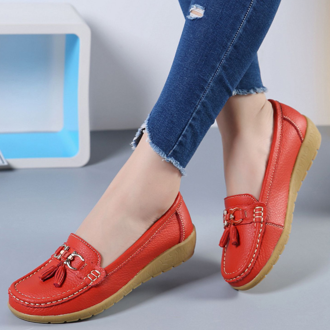 CMF Women Orthopedic Shoes Breathable Leather Non-slip Charm Moccasins Casual Trending