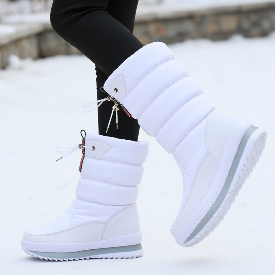 CMF Women Orthopedic Winter Boots Waterproof Plushy Fur Anti-skid Ridge Mid-calf Snow Walking