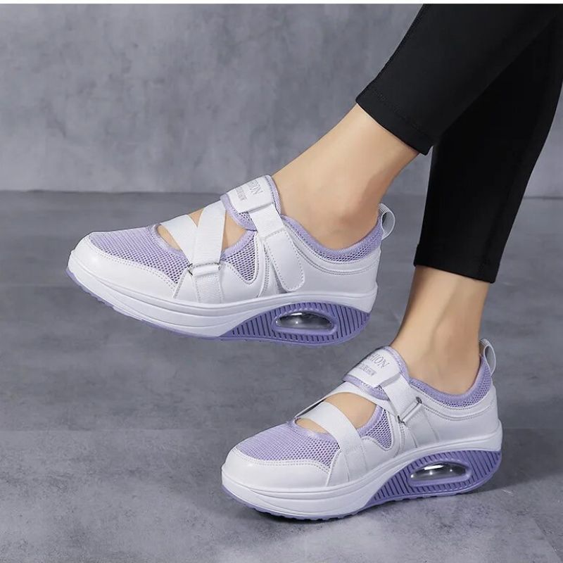 CMF Women Orthopedic Sneakers Mesh Air Cushion Velcro Ventilation Unique Style Shoes