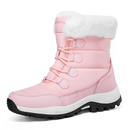 CMF Women Orthopedic Snow Boots Waterproof Arch-support Plushy Warm Anti-slip Chunky Winter Design