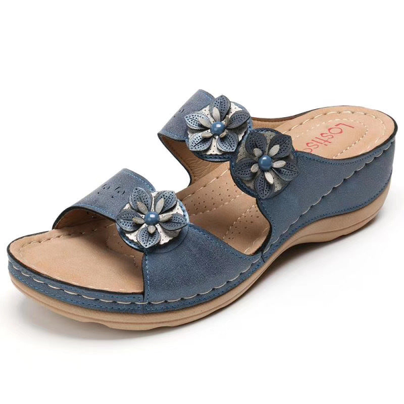 CMF Orthopedic Women Sandals Anti-Slip Summer Flower Design