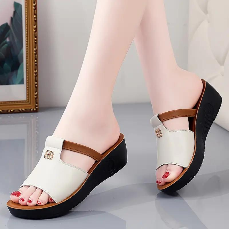 CMF Orthopedic Women Wedge Sandals Comfortable Chic Cut-out Vintage Beach Sandals