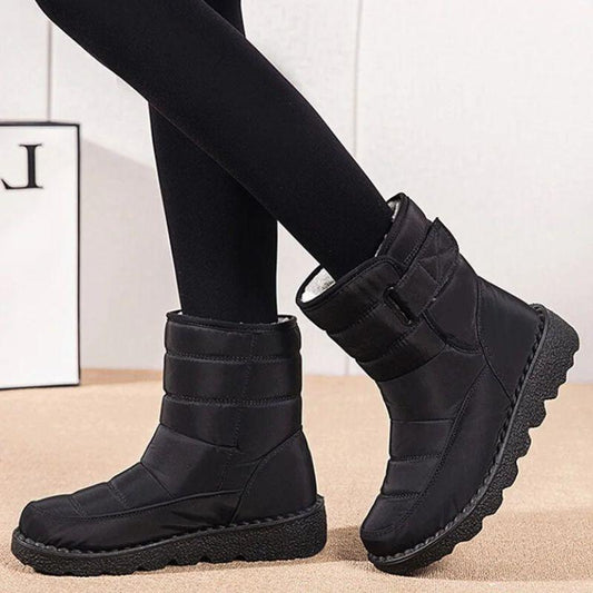 CMF Orthopedic Women Boots Waterproof Fabric Fur Lined Snow Comfortable Ankle Boots