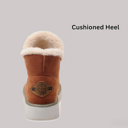 CMF Women Orthopedic Winter Boots Arch-support Water-Resistant Warm Plush Leather Anti-skid