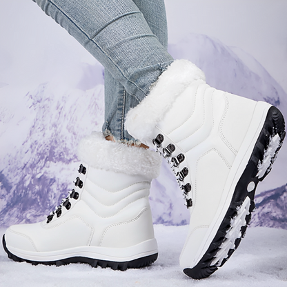 CMF Women Orthopedic Snow Boots Waterproof Arch-support Plushy Warm Anti-slip Chunky Winter Design