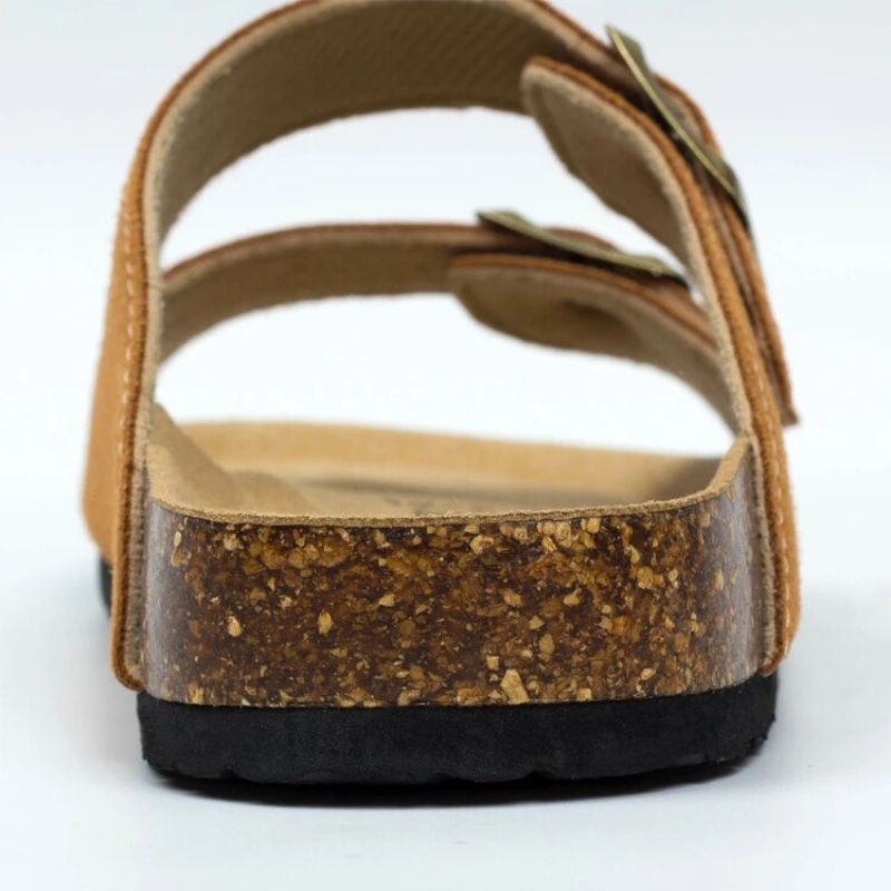 CMF Orthopedic Women Sandals Comfortable Vintage Suede Cork Sole Summer Flip-flops