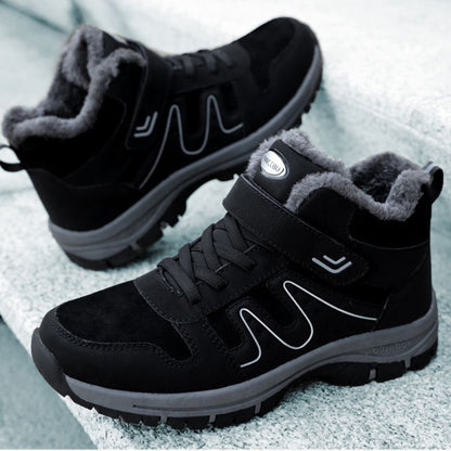 CMF Women Orthopedic Snow Boots Fur Lining Velcro Non-Skid Winter Boots