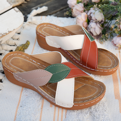 CMF Women Sandals Arch Support Comfortable Lightweight Soft-cushioned Sole Slip-on Retro Design for Summer
