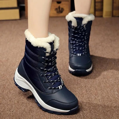 CMF Women Orthopedic Boots Thick Fur High Heel Anti-Slip Best For Winter