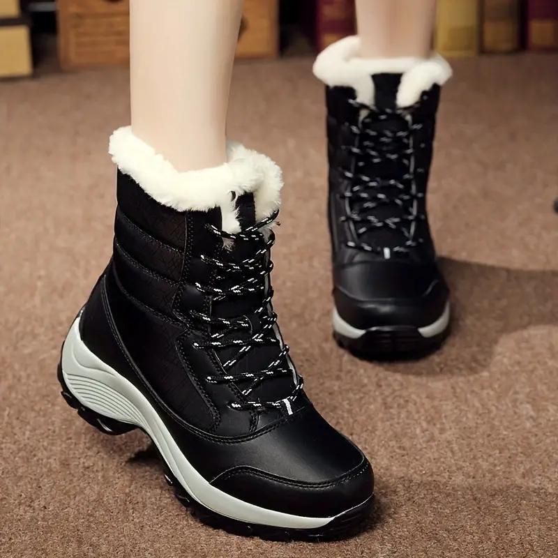 CMF Women Orthopedic Boots Thick Fur High Heel Anti-Slip Best For Winter
