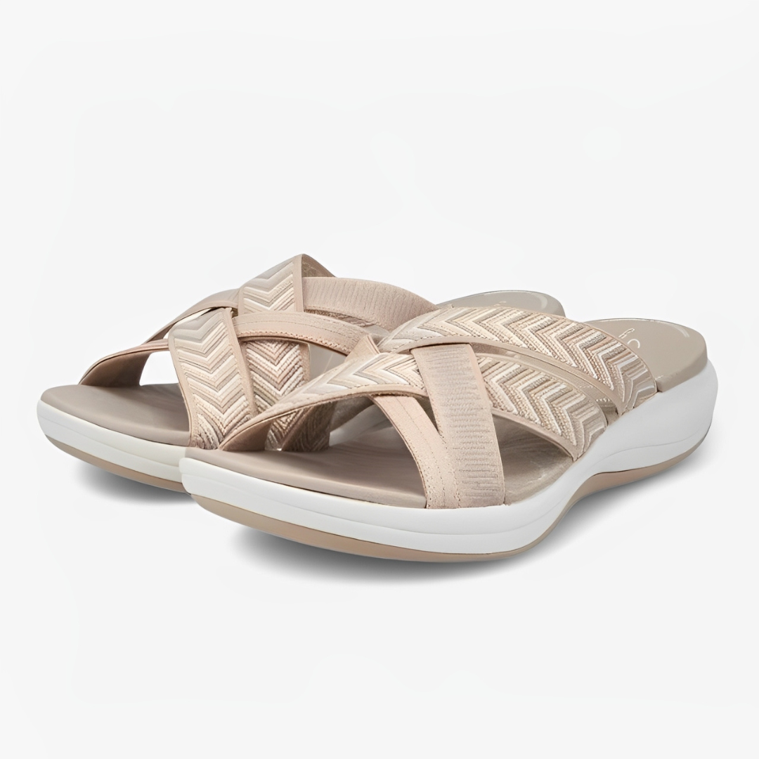 CMF Women Orthopedic Slippers Arch-support Breathable Open Toe Cross-strap Beach Summer Trendy