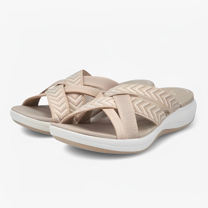 CMF Women Orthopedic Slippers Arch-support Breathable Open Toe Cross-strap Beach Summer Trendy