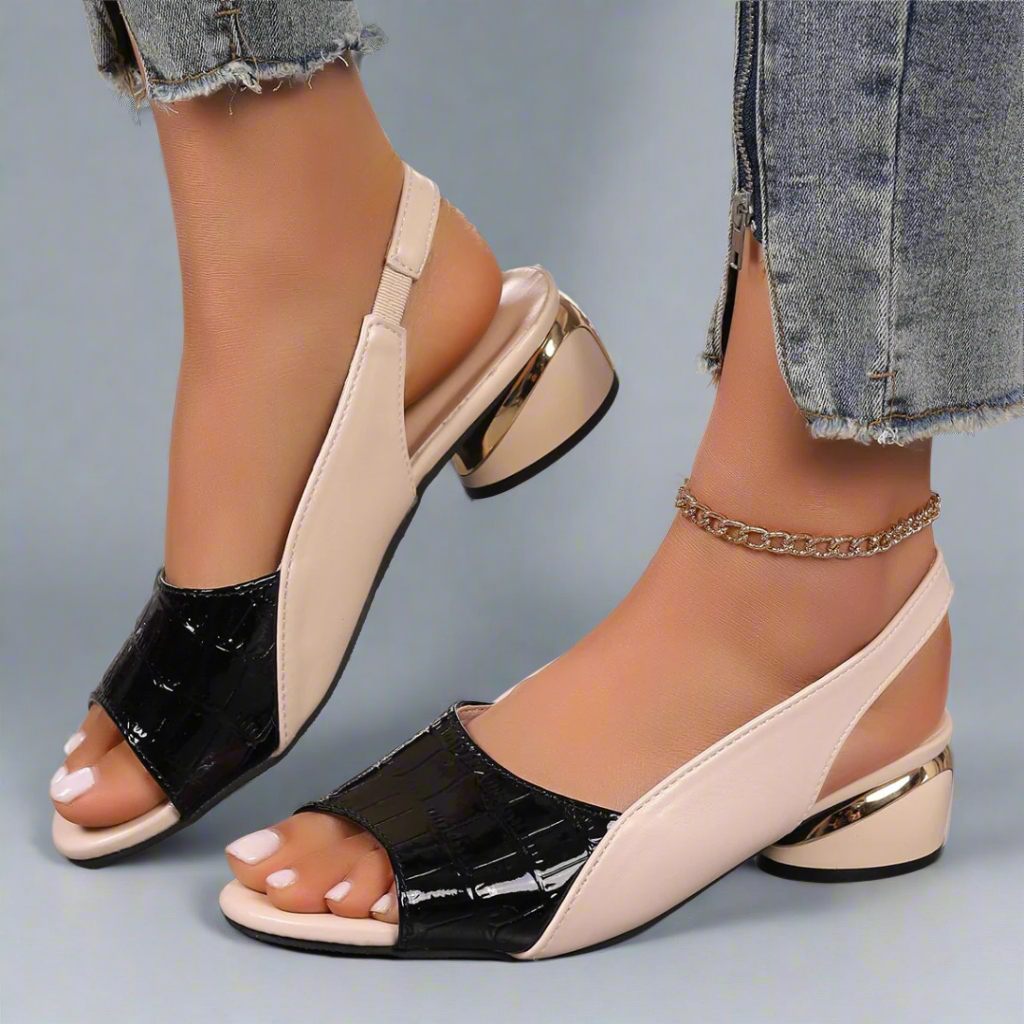 CMF Women Summer Sandals Comfortable Dress Shoes Open-toe Back Elastic – Comofeet