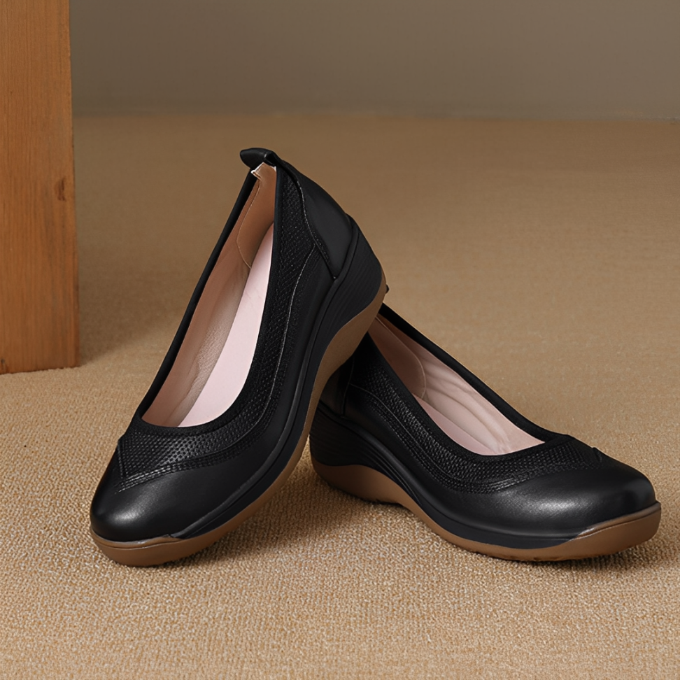 CMF Women Orthopedic Shoes Arch-suppport Comfortable Leather Slip-on E – Comofeet