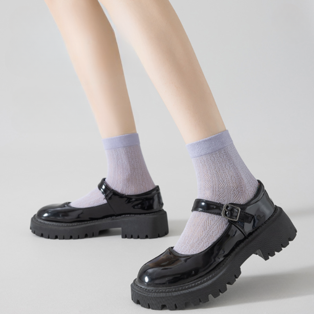 CMF Women Shoes Comfortable Mary Jane Platform Leather Buckle Elegance Walking