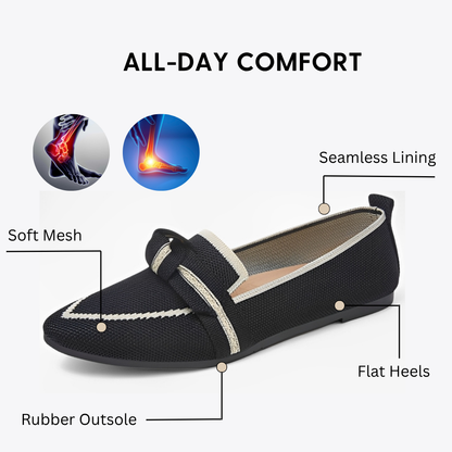 CMF Women Shoes Breathable Mesh Comfortable Dress Shoes Pointed Toe Flat Casual Walking Summer