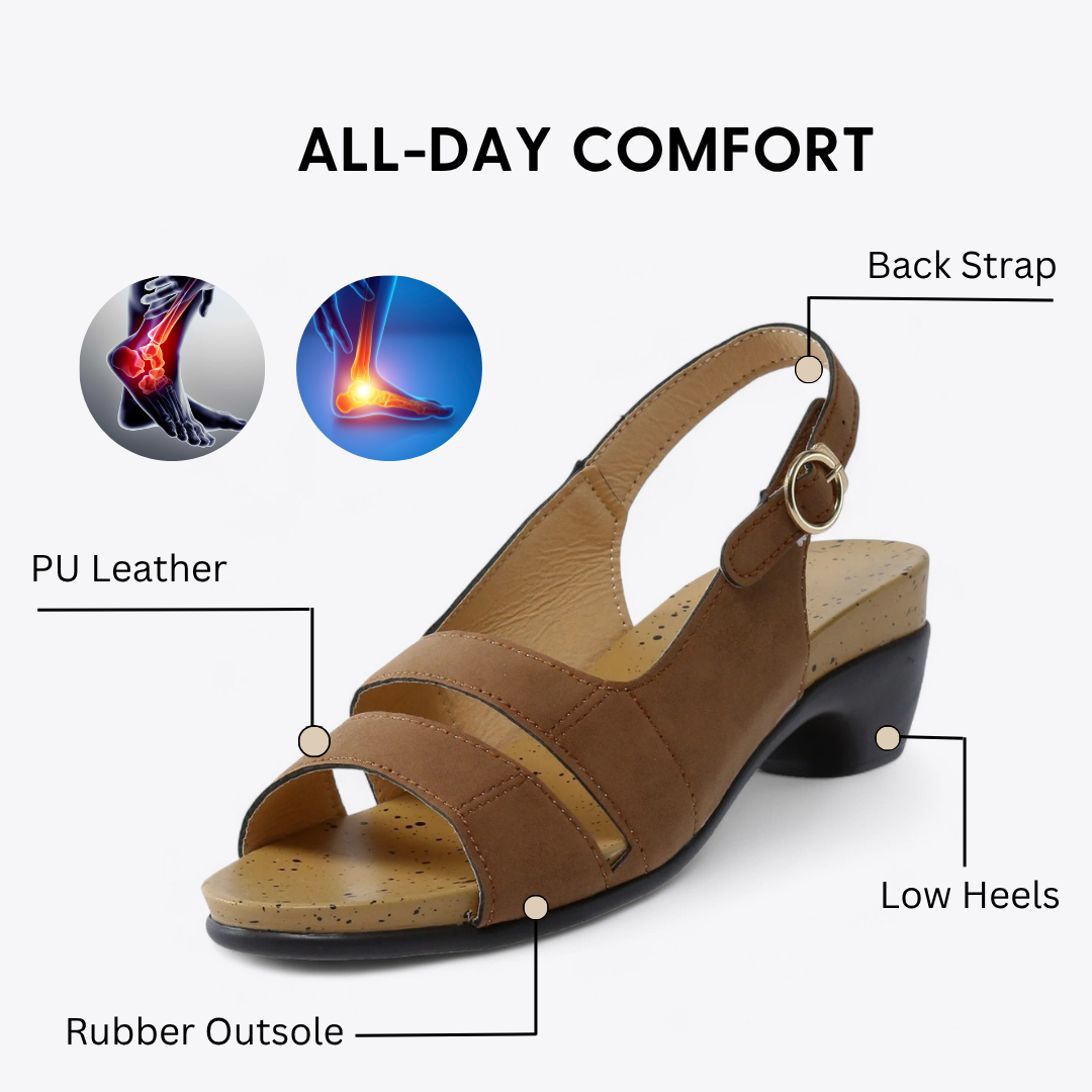 CMF Women Dress Sandals Comfortable Low Heels Open Toe Chunky Summer Elegant Slingbacks