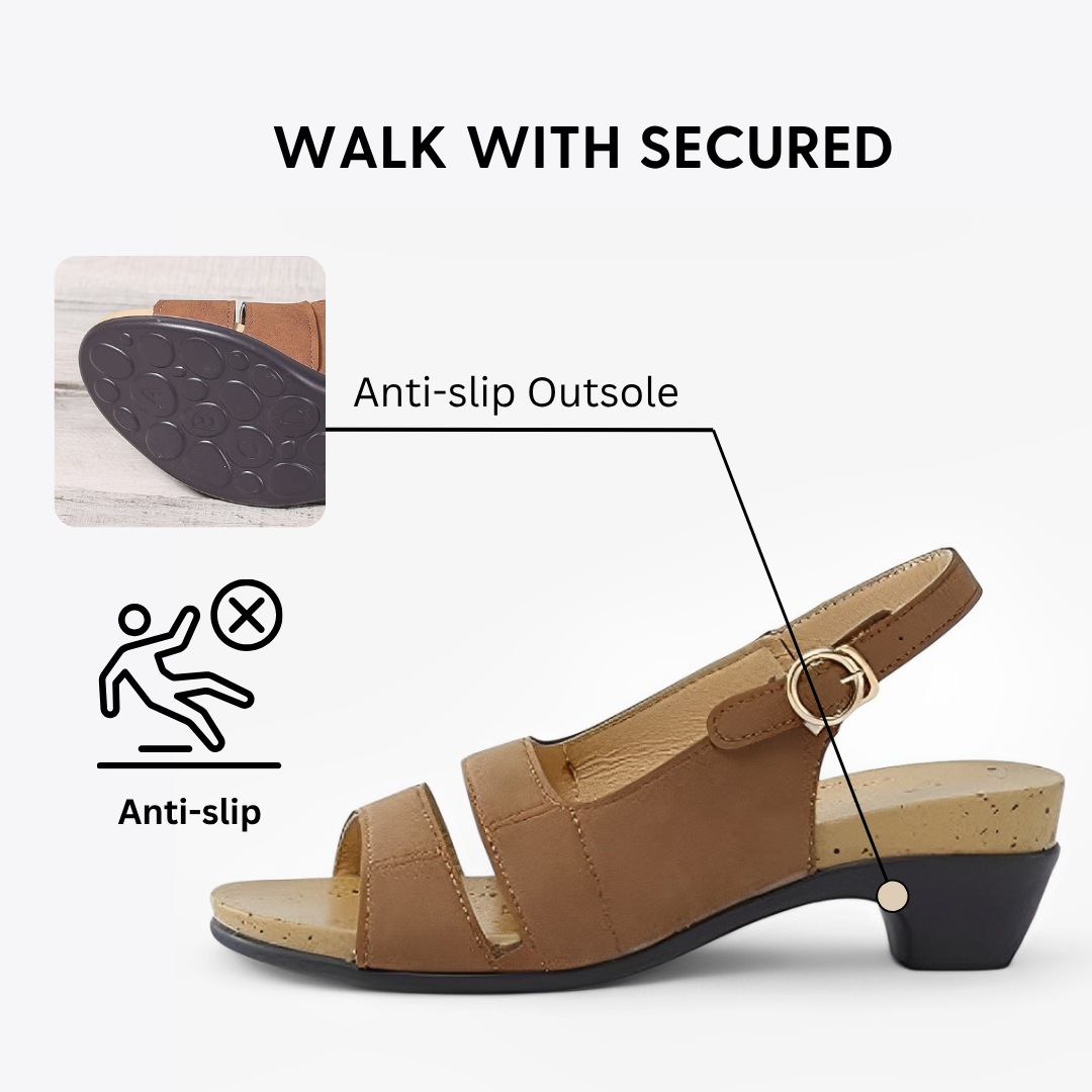 CMF Women Dress Sandals Comfortable Low Heels Open Toe Chunky Summer Elegant Slingbacks