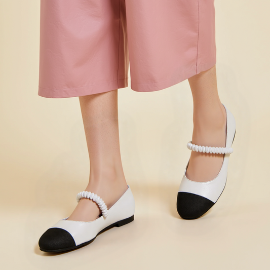 CMF Women Dress Shoes Mary Jane Comfortable Elastic Strap Non-slip Microfiber Elegant Walking