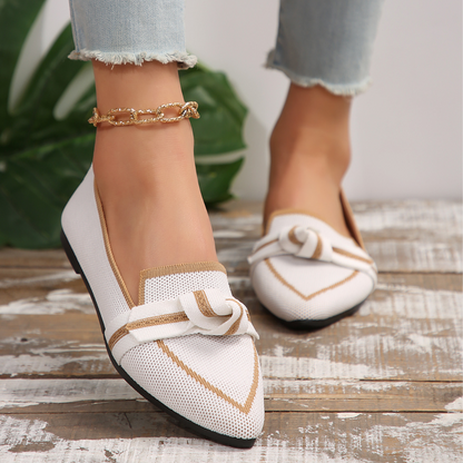 CMF Women Shoes Breathable Mesh Comfortable Dress Shoes Pointed Toe Flat Casual Walking Summer