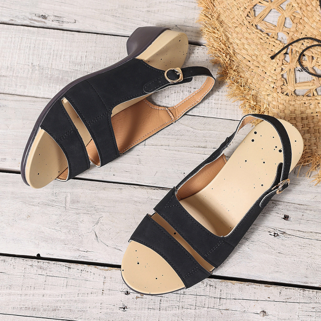 CMF Women Dress Sandals Comfortable Low Heels Open Toe Chunky Summer E – Comofeet