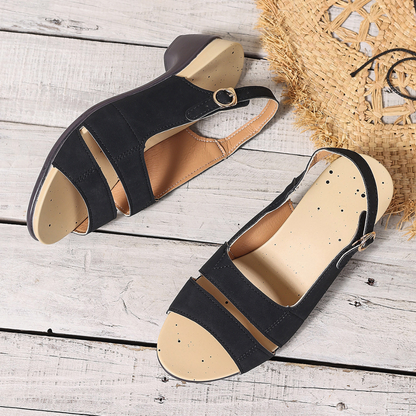 CMF Women Dress Sandals Comfortable Low Heels Open Toe Chunky Summer Elegant Slingbacks