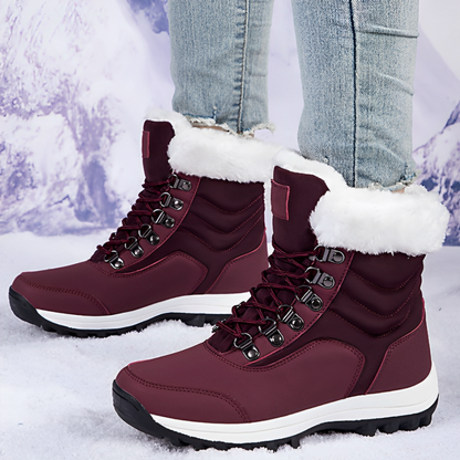 CMF Women Orthopedic Snow Boots Waterproof Arch-support Plushy Warm Anti-slip Chunky Winter Design