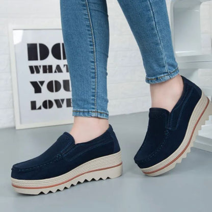 CMF Orthopedic Shoes Soft Sole Platform Slip On Suede Fashionable Women Loafers