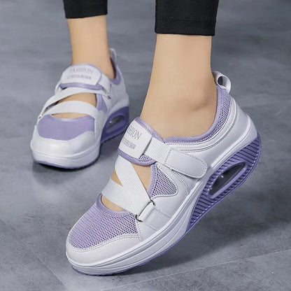 CMF Women Orthopedic Sneakers Mesh Air Cushion Velcro Ventilation Unique Style Shoes