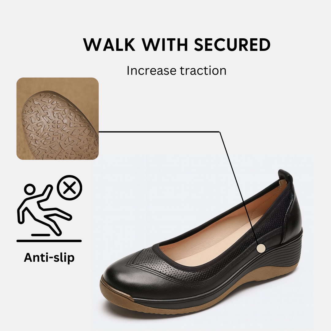 CMF Women Orthopedic Shoes Arch-suppport Comfortable Leather Slip-on Elegant Dress Shoes