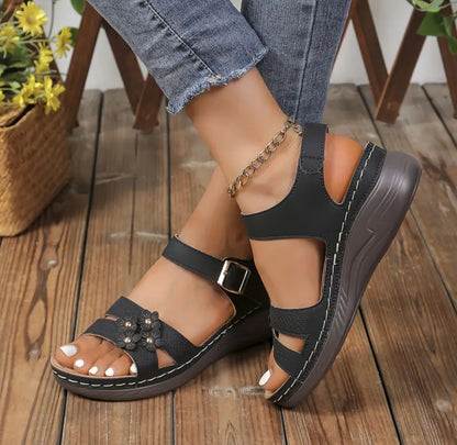 CMF Orthopedic Women Sandals Comfy New Summer Vintage Flowers Platform