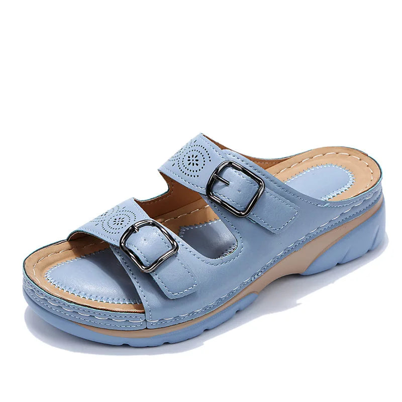 CMF Orthopedic Women Sandals Thick Sole Leather Comfort Summer